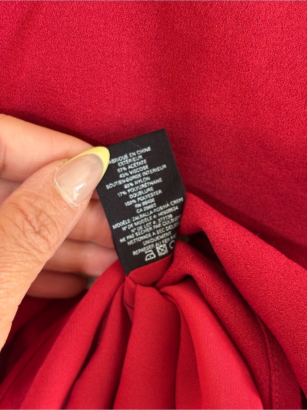 NWT Theory Zalballa Rosina Strapless Crepe Top Crimson Red Tube Top Blouse 8 - Picture 10 of 10